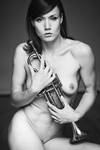 Nadine with trumpet