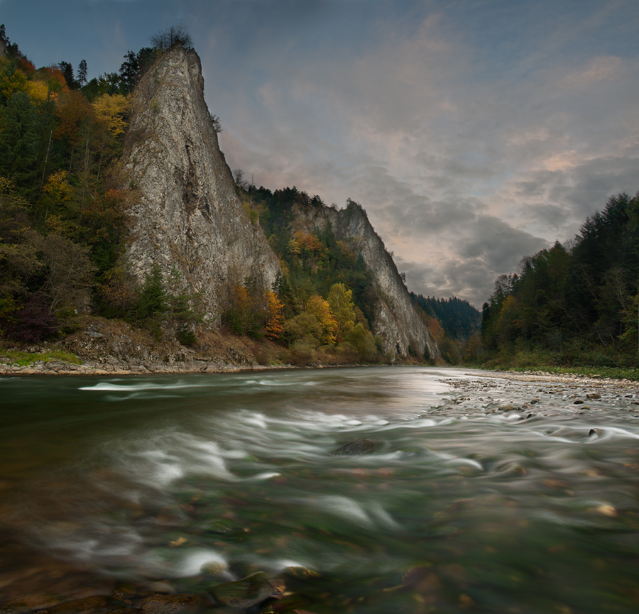 Jesień,wieczór,Dunajec