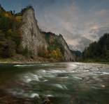 Jesień,wieczór,Dunajec