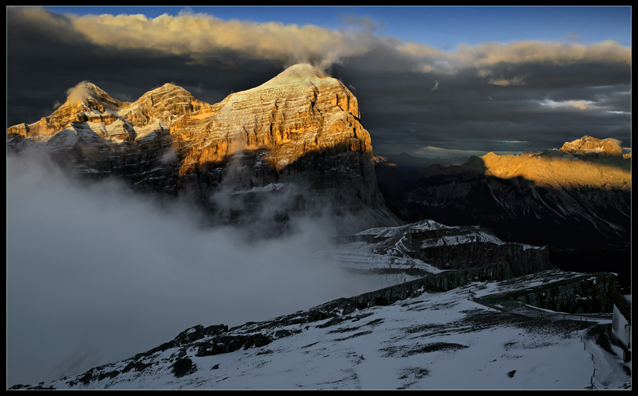 Dolomitowy zachód słońca