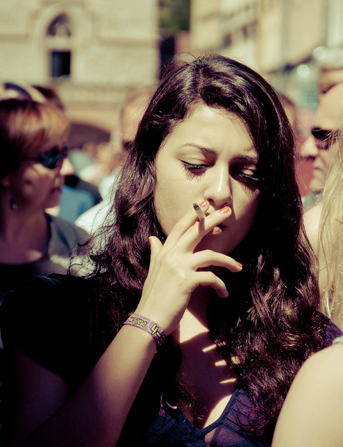 Smoking girl