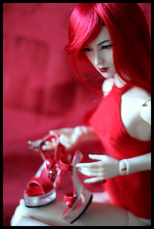 red shoes