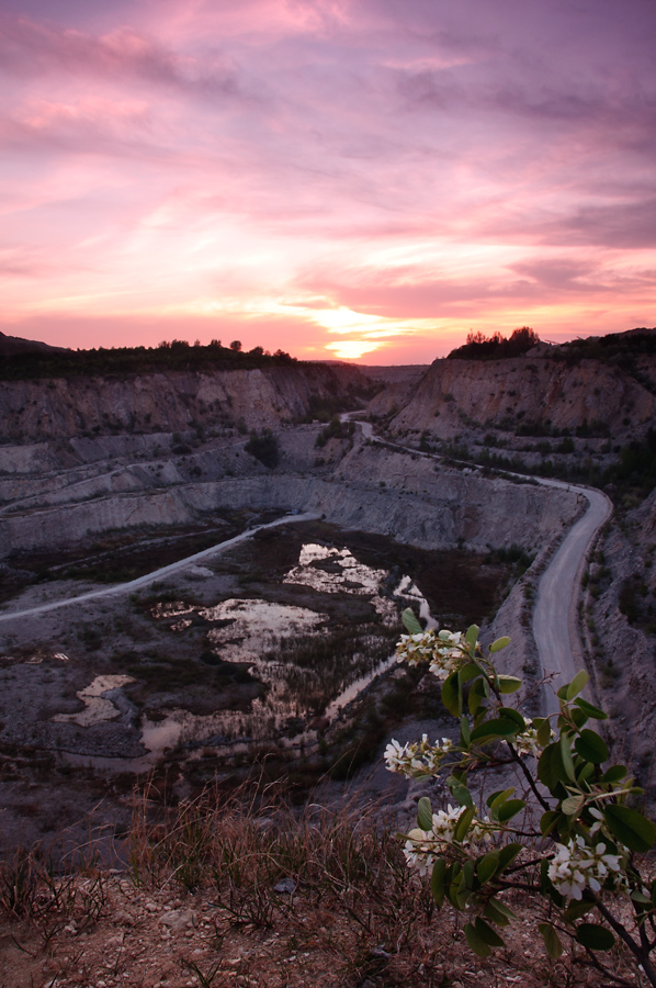 Sunset at the mine