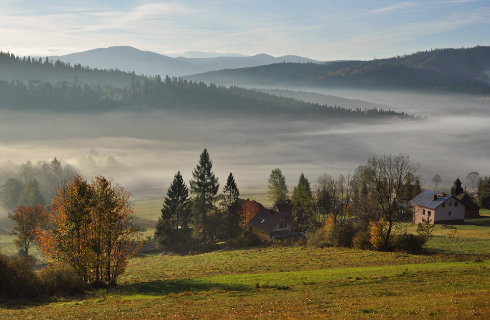 mgiełki w Beskidach