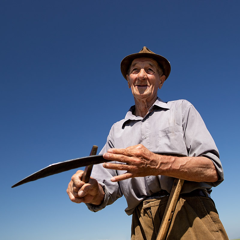 Man from field