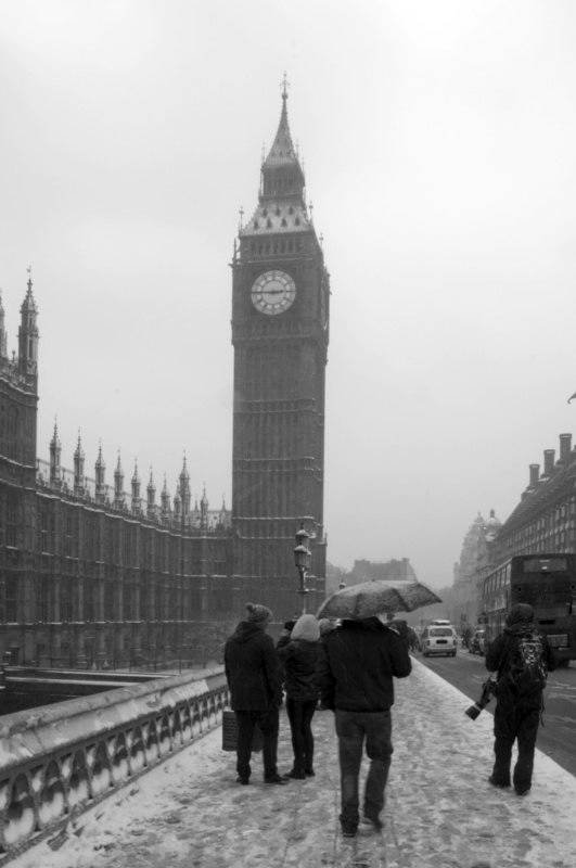 Snowy London