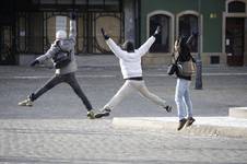 Base jumping na wrocławskim rynku