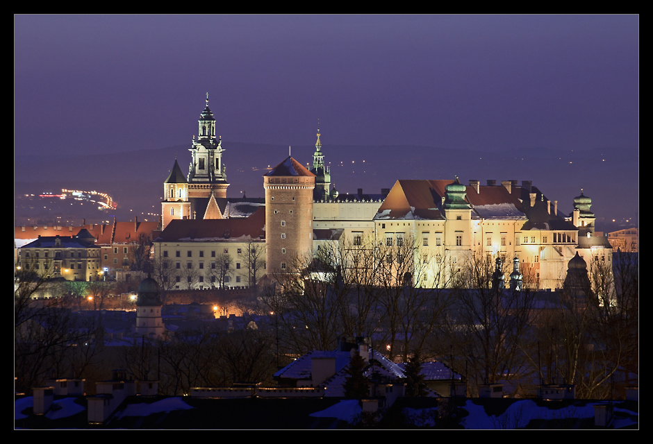 ...takie moje krakowskie...w marcowy wieczór spod Kopca Krakusa.