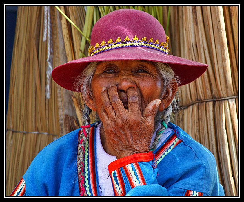 kobieta z wysp Uros, Peru