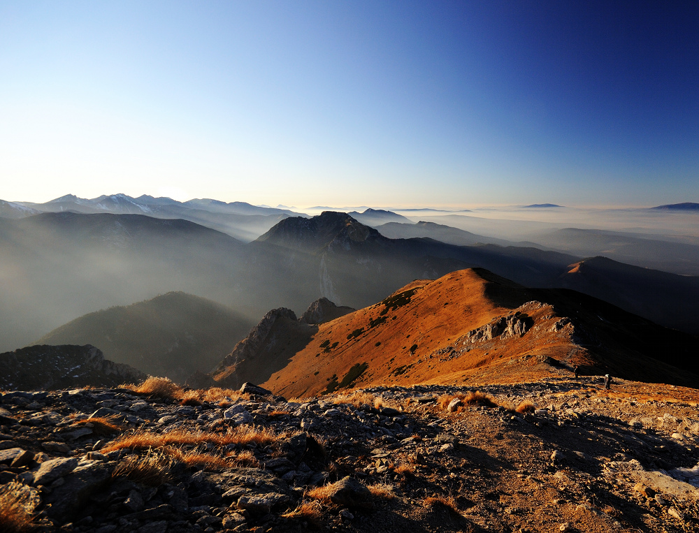 Tatry Zachodnie o zachodzie