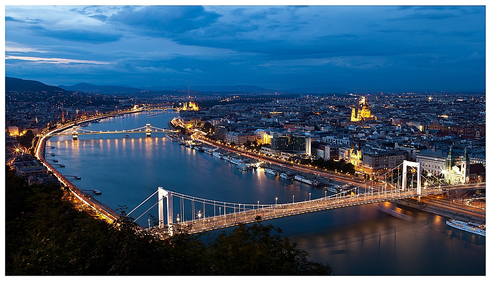 Budapest by night - panorama