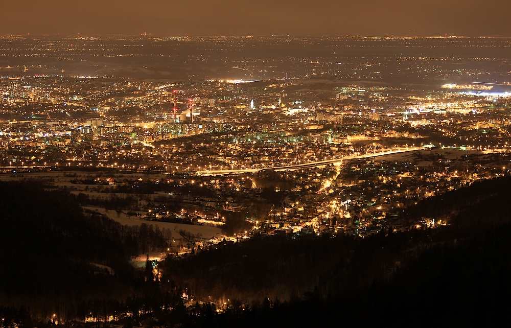 Bielsko-Biała nocą