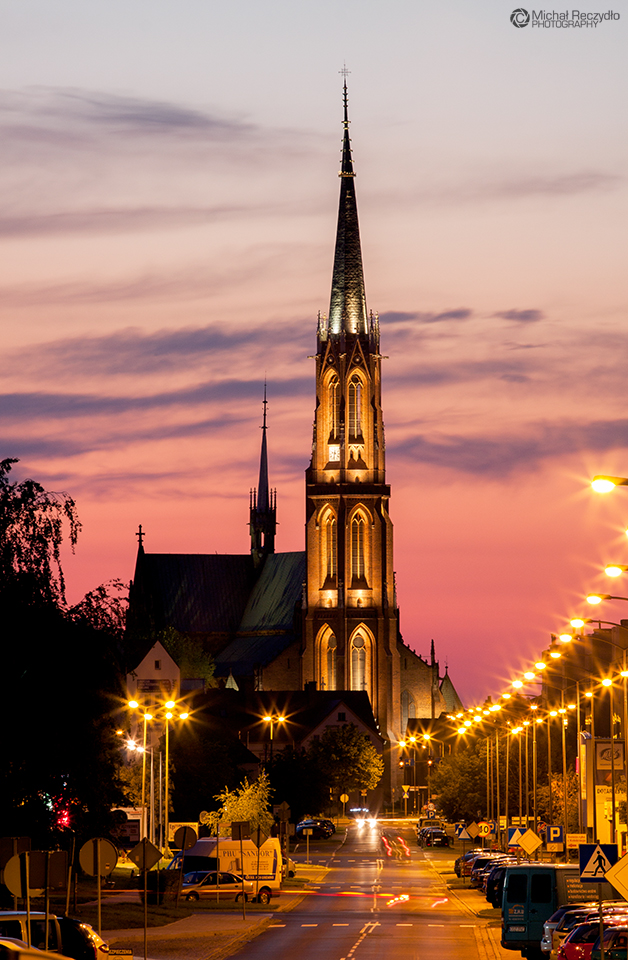 Moje miasto o zachodzie słońca....