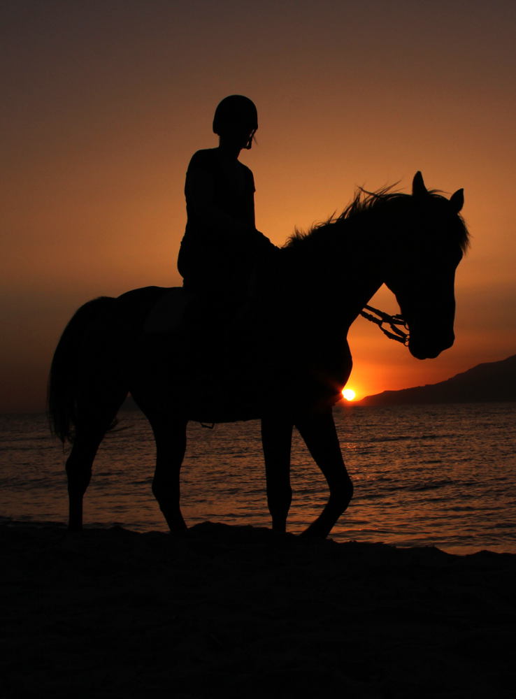 nite horse riding on plaja