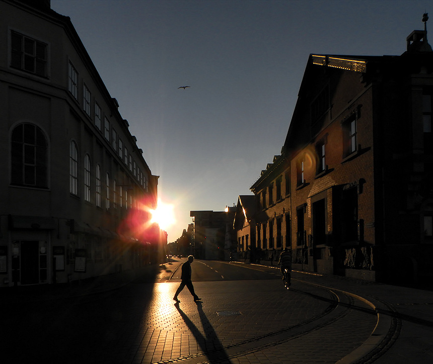 Aalborg zachód słońca