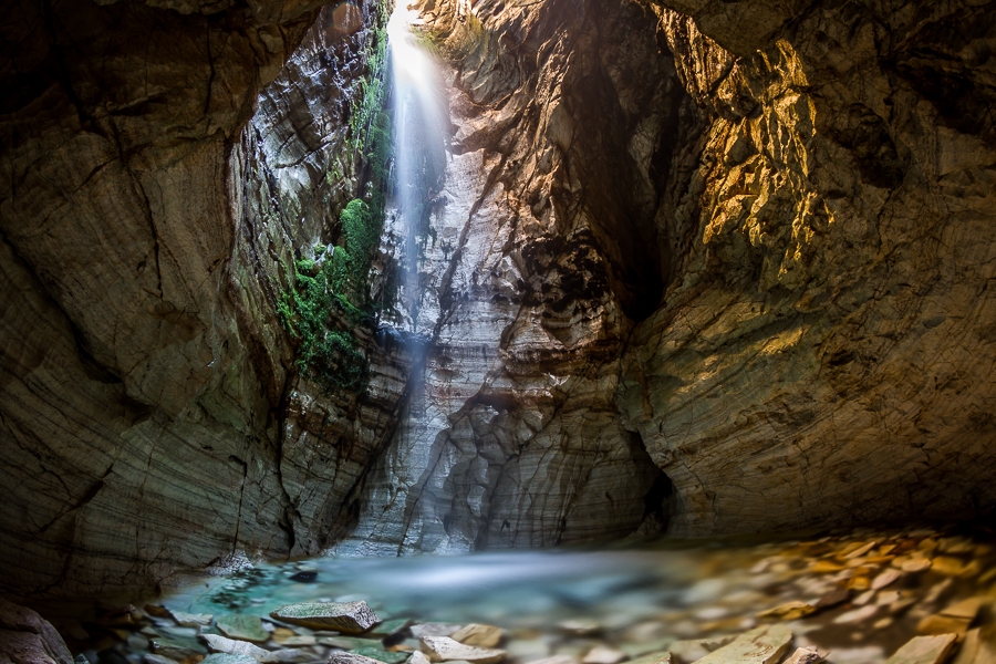 in cave