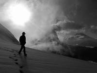 ... Krzysztof z Elbrusem w tle około 4100 m n.p.m ...