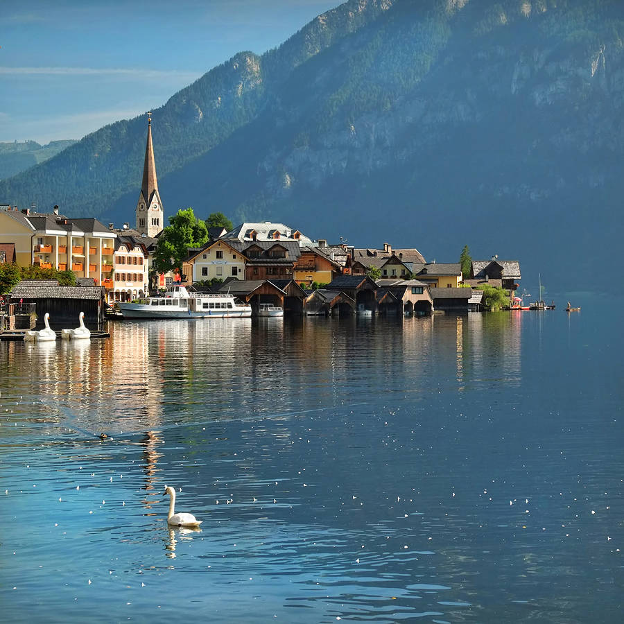 Poranek w Hallstatt