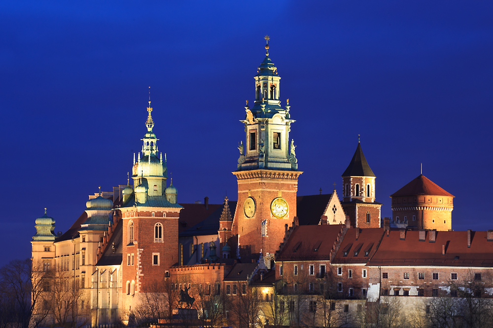 ...takie moje krakowskie...Wawel o zmierzchu.