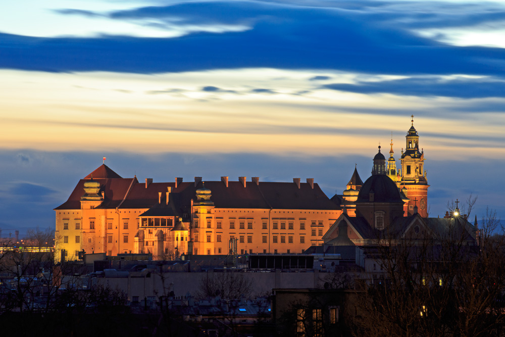 ...takie moje krakowskie...Wawel o zmierzchu.