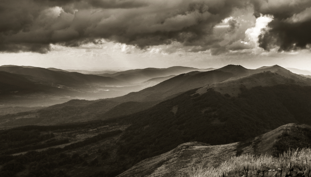 pochmurne Bieszczady