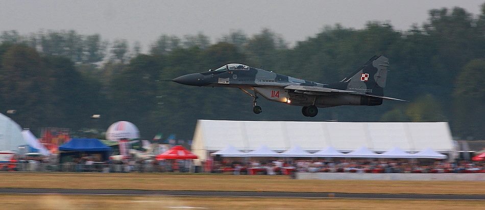 Polski MiG-29 z kpt. Adrianem Rojkiem