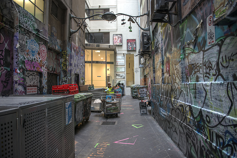 back alley...