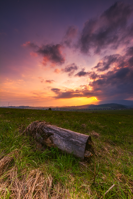 Zachód nad Babią Górą