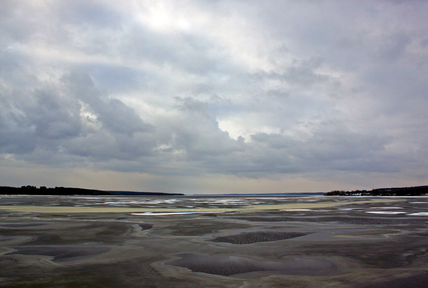 Frozen lake