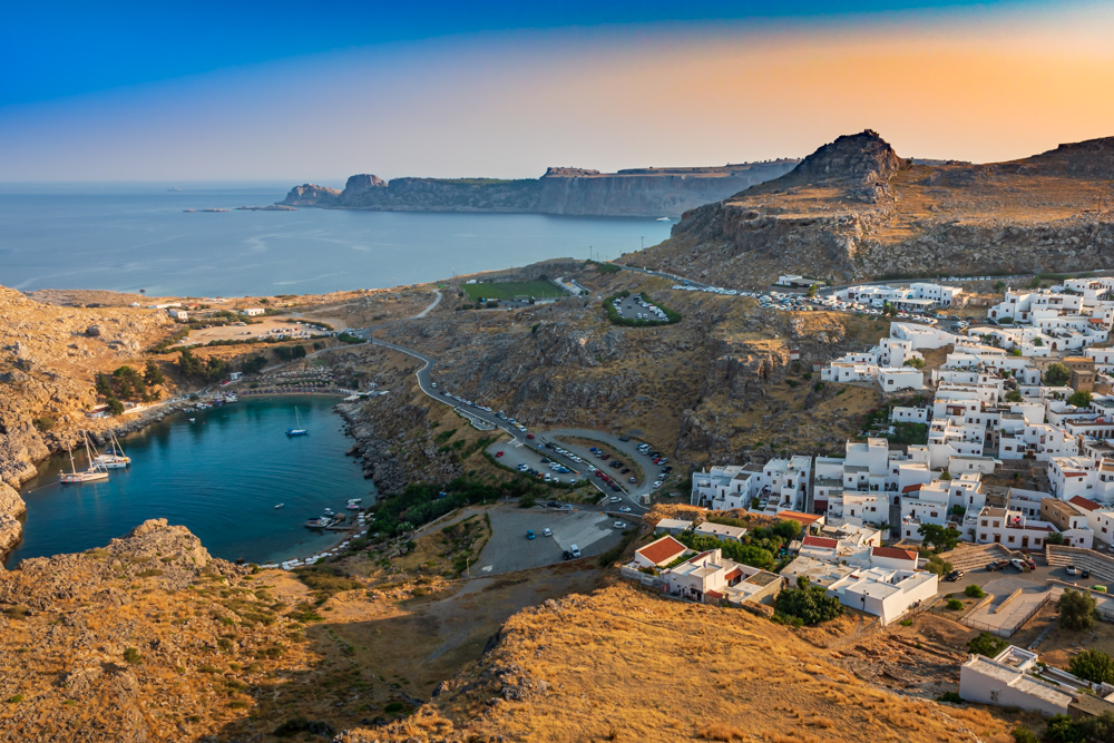 Lindos na wyspie Rodos