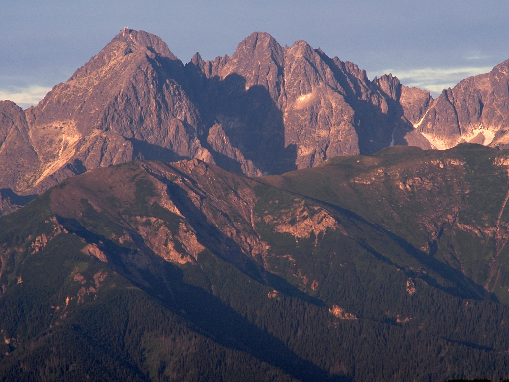 Poranny widok na Tatry z Pienin