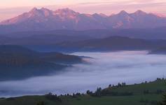 Tatry z Pienin o poranku