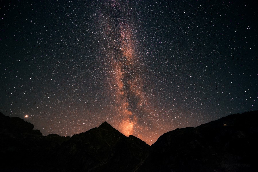 Droga Mleczna nad Kościelcem Tatry Wysokie