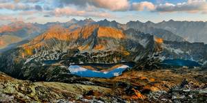 Panorama z Koziego Wierchu Orla Perć Tatry Wysokie