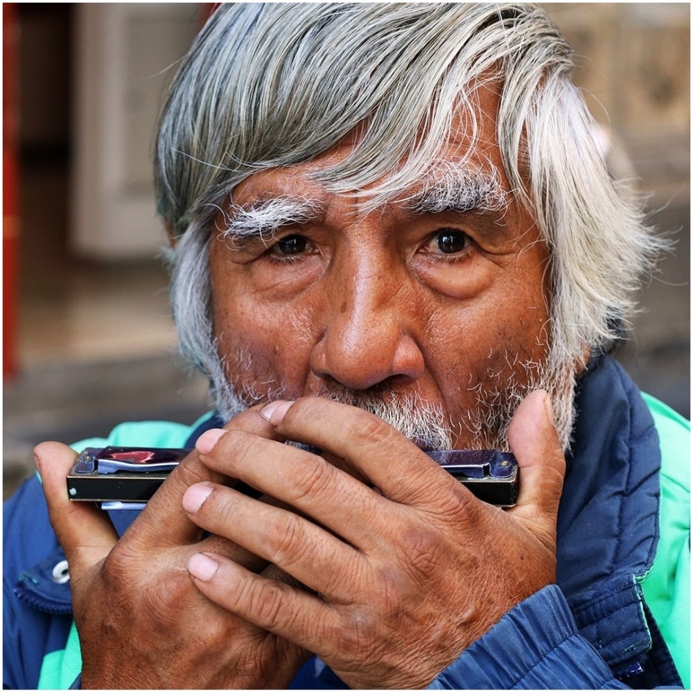 Grajek. Portret uliczny