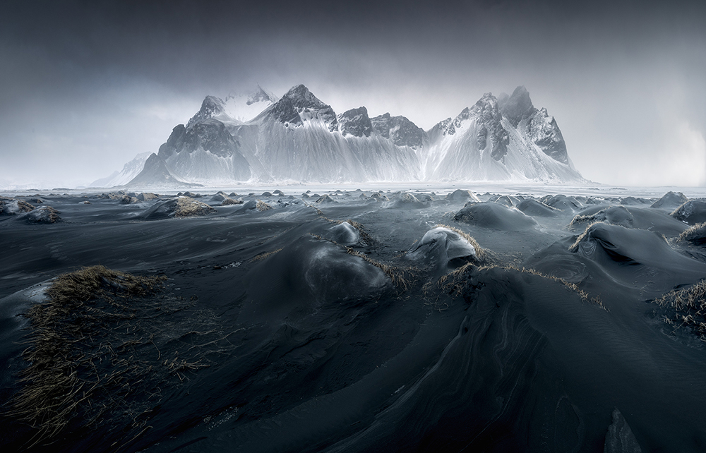 Vestrahorn przed burzą śnieżną