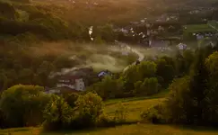 przy zachodzie...