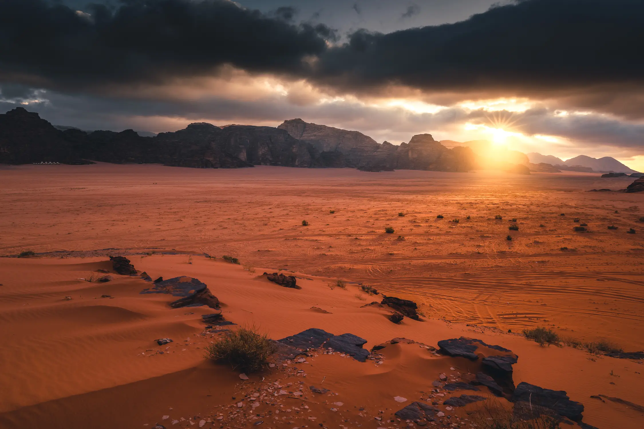 Poranek na Wadi Rum