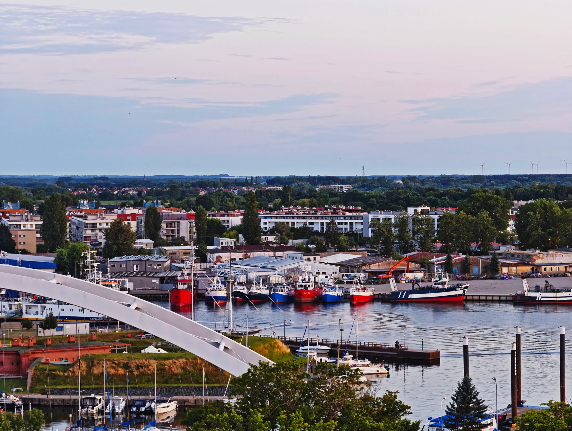 reduta i port rybacki.Kołobrzeg