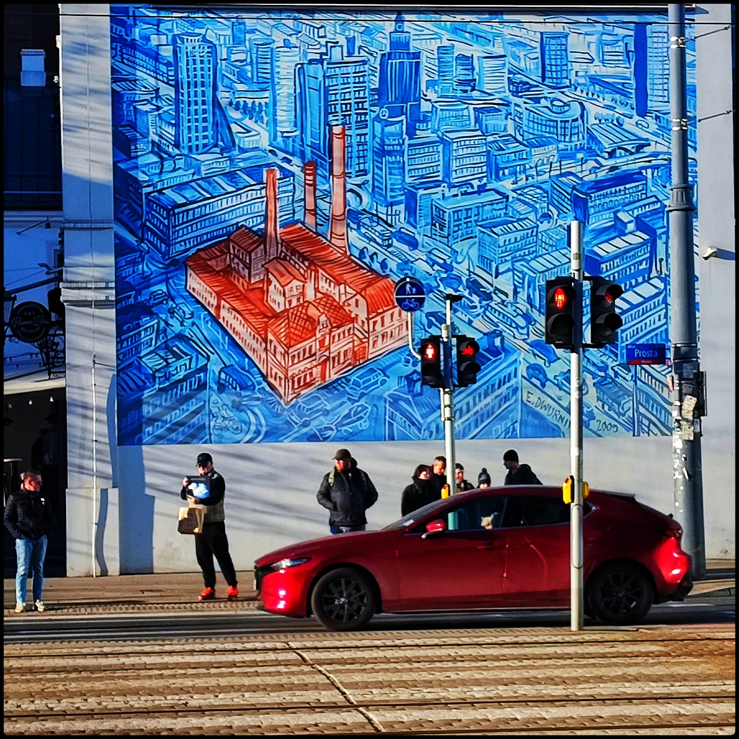 Czerwone auto...codziennik uliczny.