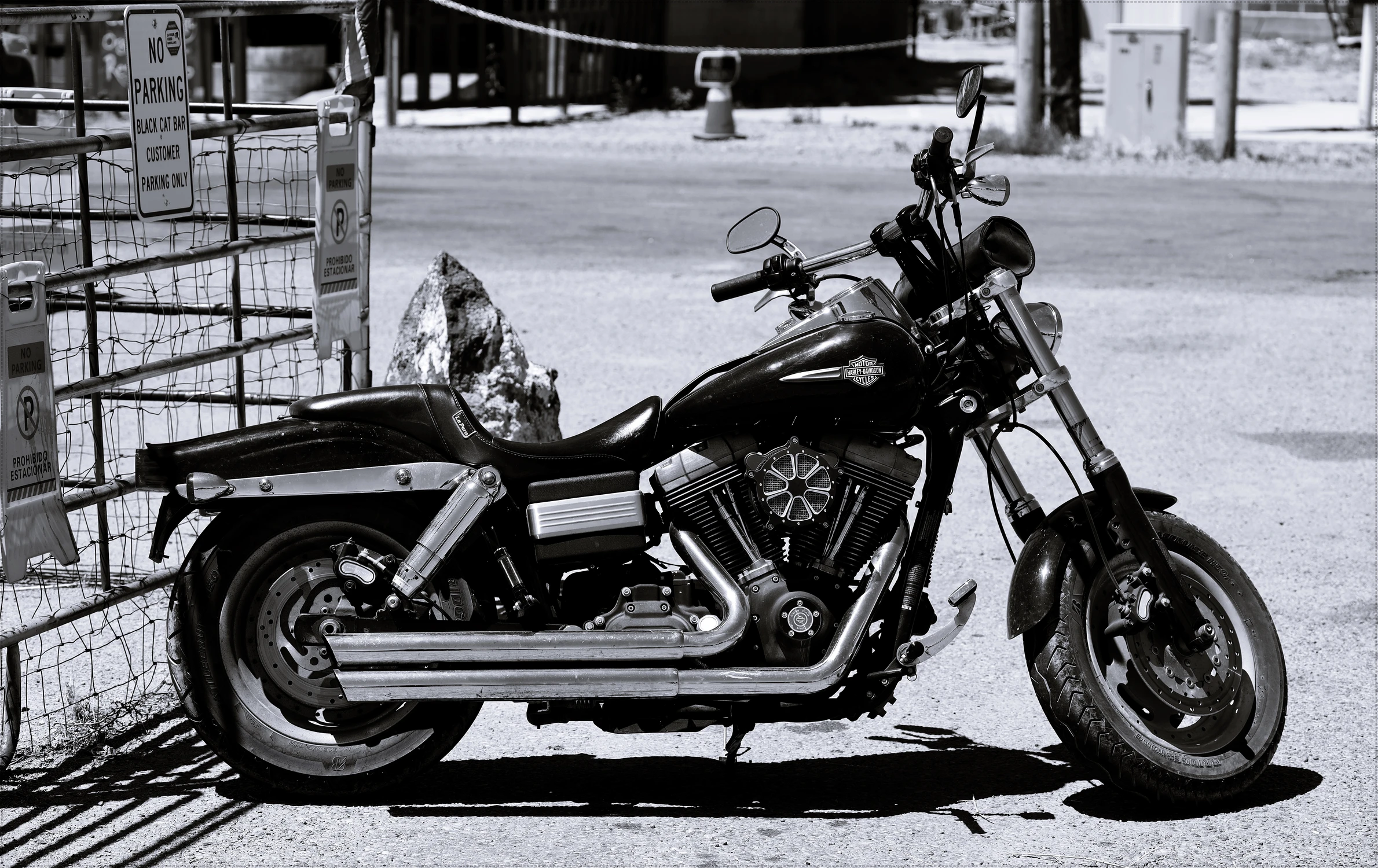  Route 66...parking  tylko dla baru czarnego kota