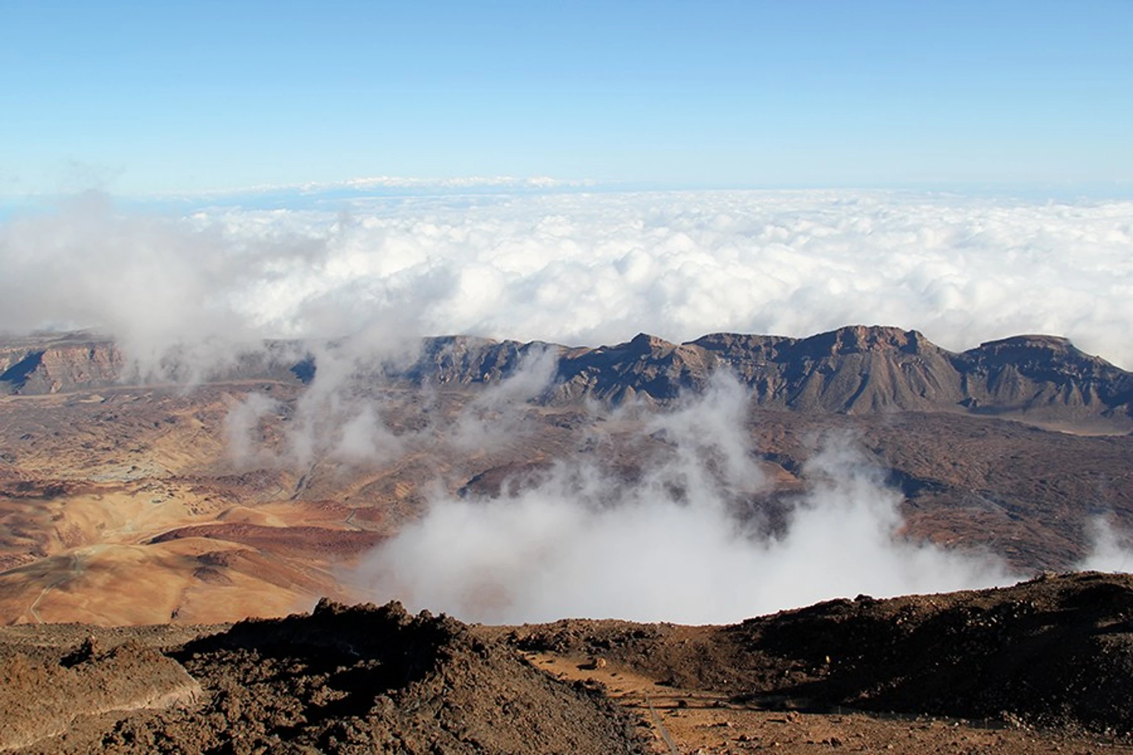 Podróże - Hiszpania - Teneryfa - Wulkan Teide - widok z niego 