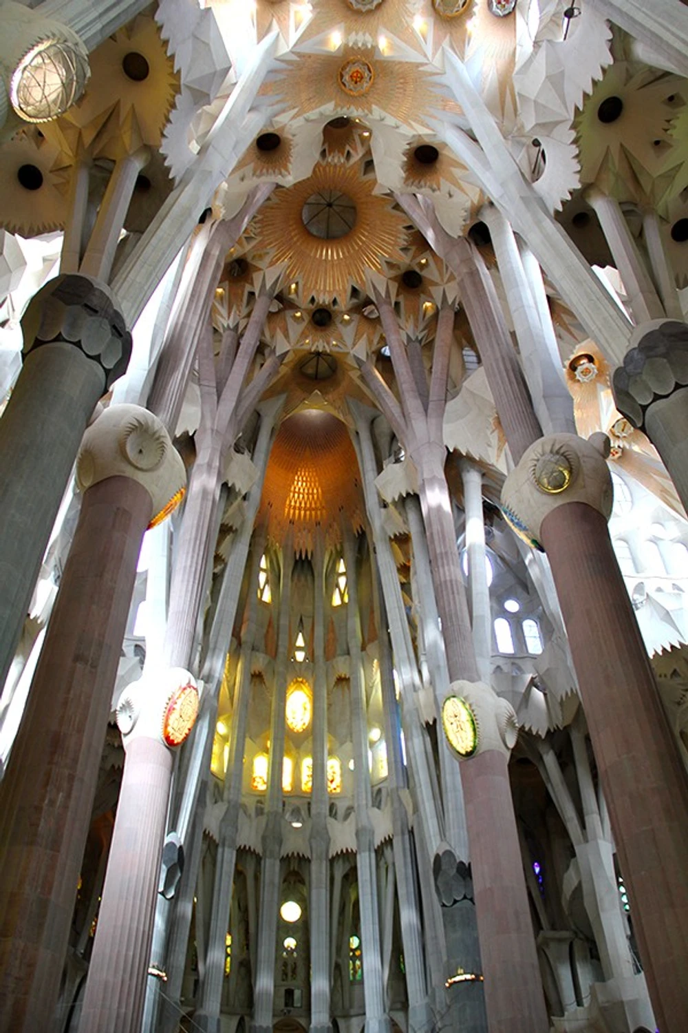 Podróże - Hiszpania - Barcelona - Sagrada Familia - Sufit