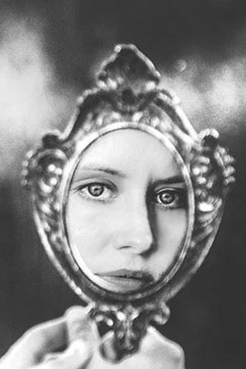 In the mirror. 