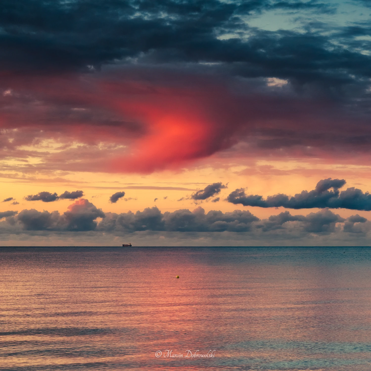 Cool Sunset Over the Sea