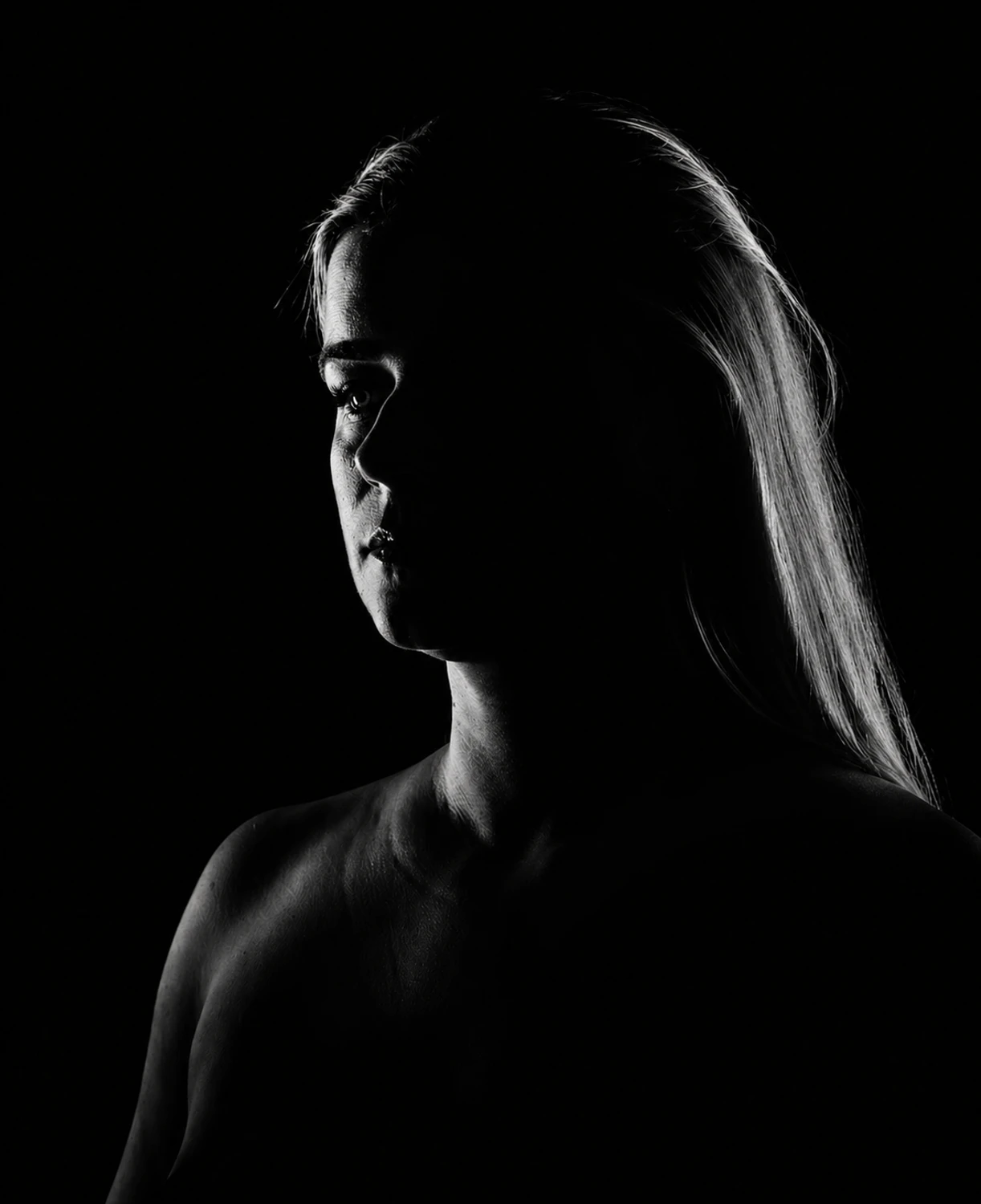 Portret kobiety – światło i cień