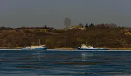 Lodołamacze na zalewie włocławskim.