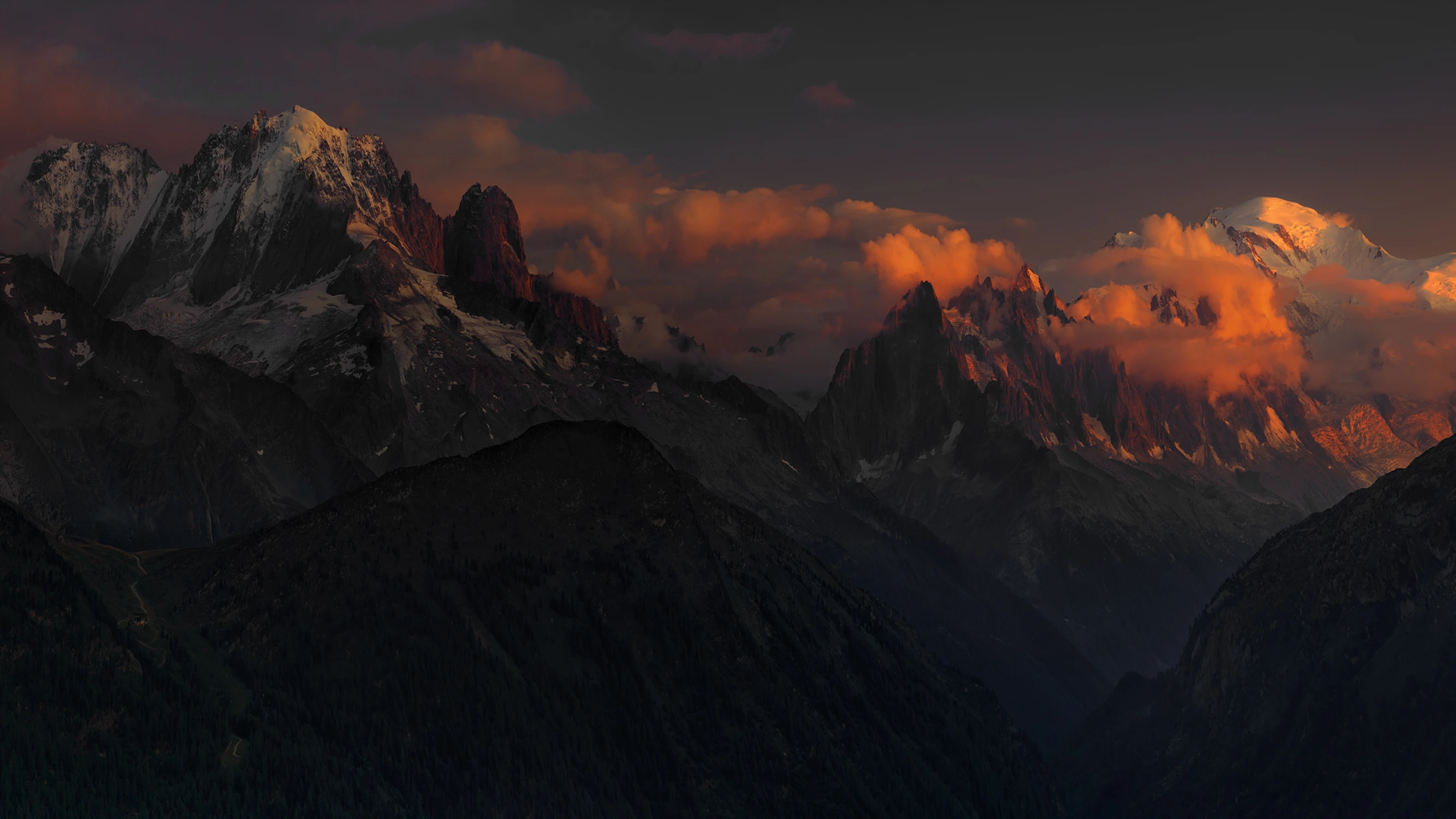 Aiugille Verte i masyw Mont Blanc