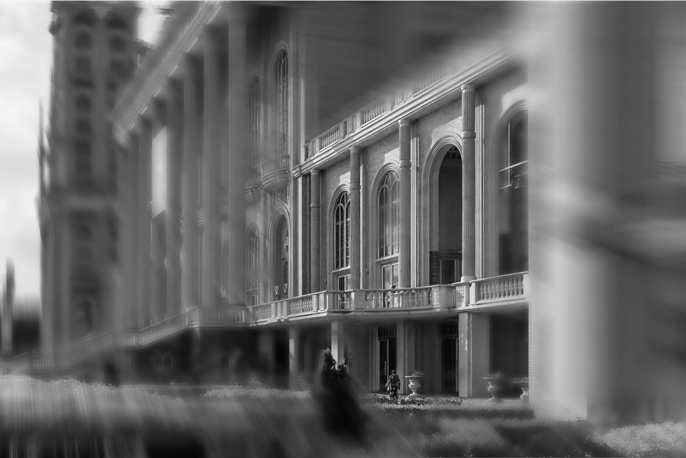 Bazylika w Licheniu b&w
