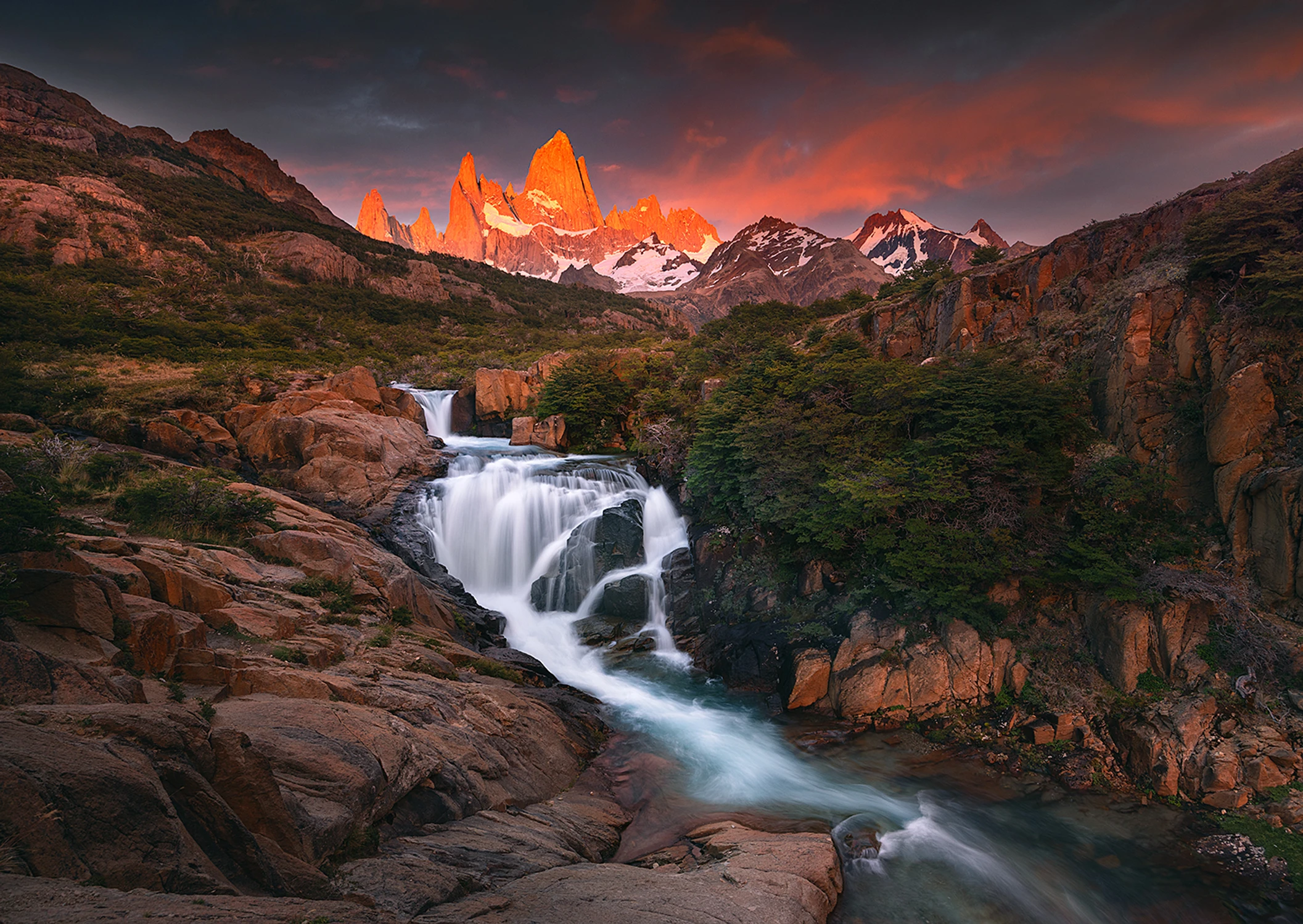 Ognisty poranek pod Fitz Royem 